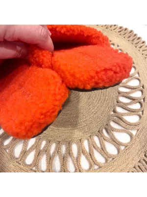 Bombas Women's Sunday Mule Slipper Orange Size W5 Sherpa Cozy thumbnail 8