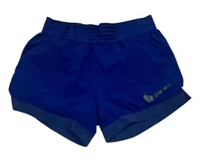 Nike Women's Dri-Fit Running Shorts Blue Size S Elastic Waistband thumbnail 1
