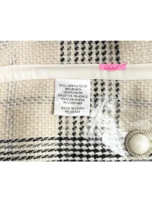 Lovers Friends Natalia Faux Fur Reversible Jacket Ivory Teddy Tan Plaid Coat XS thumbnail 13