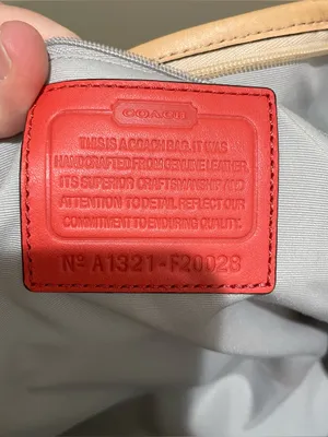 Coach Peyton Embossed Patent Leather Coral Orange Shoulder Crossbody Tote F20028 thumbnail 12