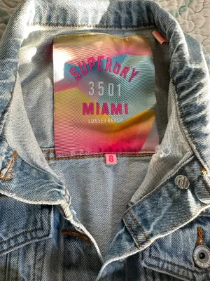 Super dry Distressed Denim Jacket  thumbnail 2