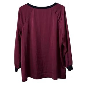 J.Crew Women Size Medium Long Sleeve Top‎ Satin Feel Lightweight Business Casual thumbnail 2