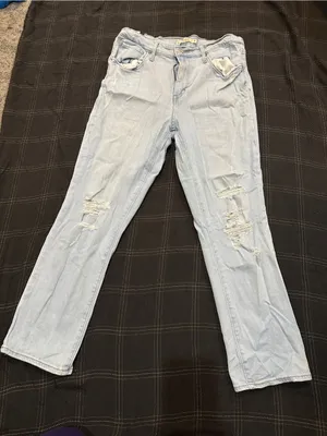 Levi's Light Blue High Rise Straight Jeans thumbnail 1