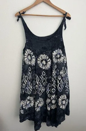 Free People Desert Winds Tie-Dye Midi Dress Boho Chic Lagenlook Festival Flowy M thumbnail 4