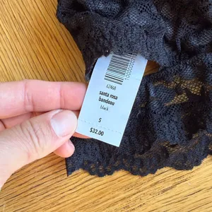 NWT Aritzia Talula Santa Rosa Bandeau Top, Black Lace, Size S thumbnail 3