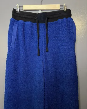 FP Movement Pants Womens Medium Blue Sherpa Fleece Joggers Lined Colorblock thumbnail 1