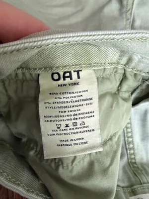 Women’s Oat Light Green High Waisted Wide Leg Pants -Size 2/26 thumbnail 3
