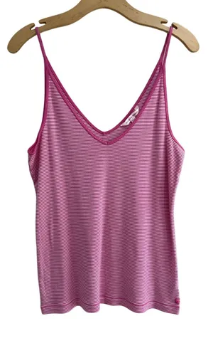 Polo Jeans Co Pink Stripe Tank‎ Top Cotton Modal Y2K Size XL thumbnail 1