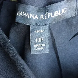 Banana Republic Black Ruffle Top Sleeveless Little Black Dress Size 0P v6x thumbnail 6