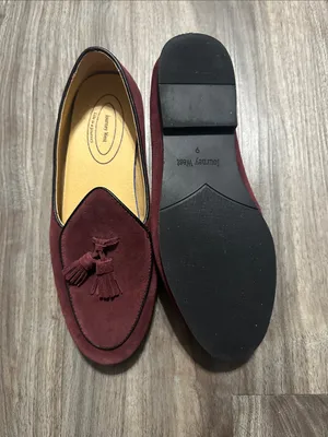 Journey West, Women's Tassel Loafers in Deep Wine Suede. thumbnail 6