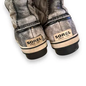 Sorel Tofino Tall Gray Waterproof Lace Up Distressed Faux‎ Fur Snow Boots Sz 7.5 thumbnail 5
