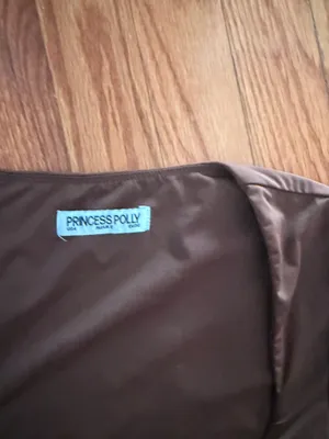 Princess Polly brown square neck long sleeve size 4 thumbnail 2