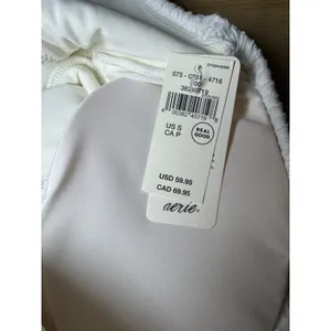 Aerie White Off the Shoulder One Piece Swimsuit Size Small NWT thumbnail 5