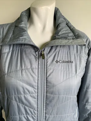 Columbia Omni-Heat gray women’s medium quilted puffer jacket thumbnail 2