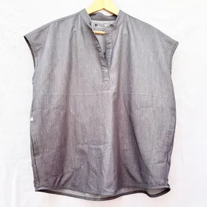 Figs | Rafaela Oversized Scrub Top Shirt In Graphite Gray Medium thumbnail 6
