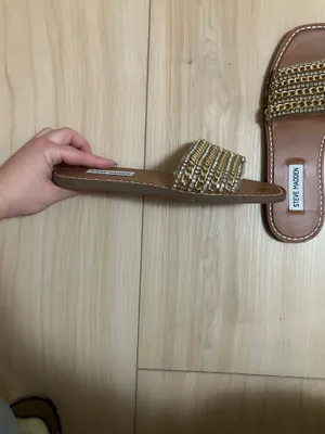 Steve Madden Gold Chain Women's Slide Sandals Size 8.5 thumbnail 6