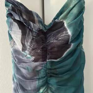 12th Tribe Strapless Teal and Navy Dress thumbnail 4
