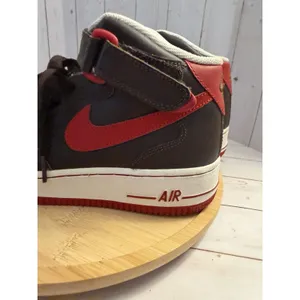 2006 Nike Air Force 1 MID XXV Brown & Red Players 314195-261 Size: 6.5 Y 8 Woman thumbnail 2