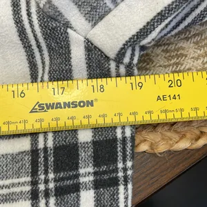 YMI Ladies Flannel Winter Coat wool blend size L thumbnail 4