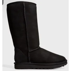 Ugg Classic Tall Ii Slip On Sheepskin Boot Black Womens Size 5 thumbnail 1