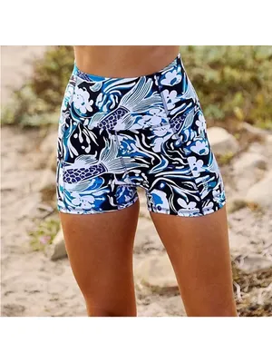 New Free People Movement Never Better Printed Shorts Fish floral large running thumbnail 2