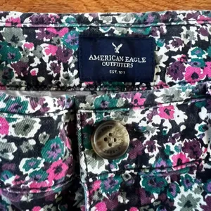 American Eagle Outfitters Floral Midi Stretch Chino Shorts | 2 thumbnail 3