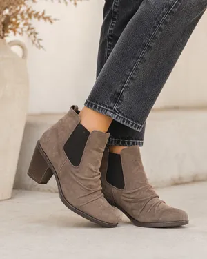 Paul Green Brown Leather Chunky Heel Ankle Boots Womens 10 Fall Slouchy Booties thumbnail 1