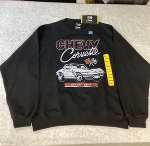 Chevrolet Corvette Sting Ray Graphic Sweatshirt Black Crewneck women Medium NEW. thumbnail 1