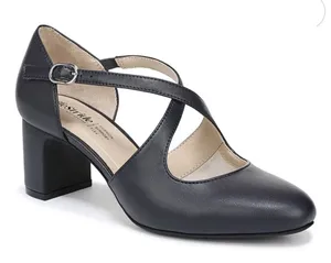 LifeStride Size-9M Womens Tracy Black Faux Leather Strappy Block Heel Pump thumbnail 1