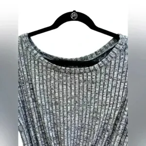 Grey Ribbed Dress officer, work,‎ synced waist, long sleeve E9 thumbnail 2