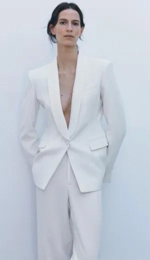 Zara White Blazer Style 77302 thumbnail 1
