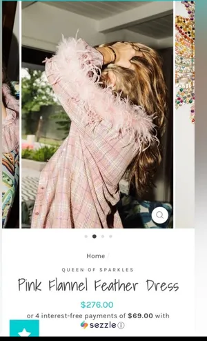 Queen of Sparkles Sequin Feather Dress thumbnail 7