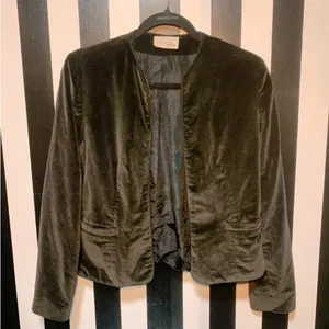 Vintage 1980s Brown Cotton Velvet Open Front Blazer Size 4/6 Small Woman’s thumbnail 1