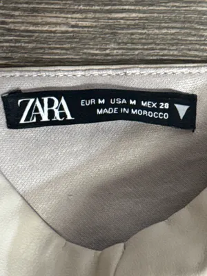 Zara Faux Leather Corset Tank Top Beige Cream Size M thumbnail 4