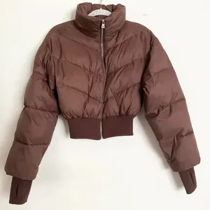 Alo Yoga Cropped Atmosphere Puffer Brownstone XS thumbnail 2