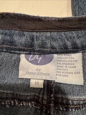 Vintage DG by Dianne Gilman butterfly jeans, size 14 thumbnail 2