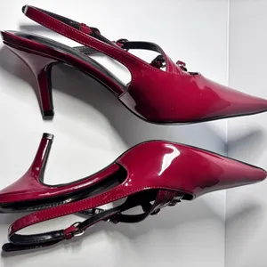 Cherry Red Kitten Heels Size 6.5 thumbnail 2