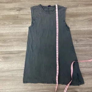 Urban Outfitters Charcoal Faded Sparkle Tank Mini Dress M thumbnail 4