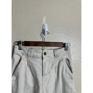 Sézane Manu Trousers in Mottled Ecru size 34 US 2 Pleated Tapered thumbnail 4