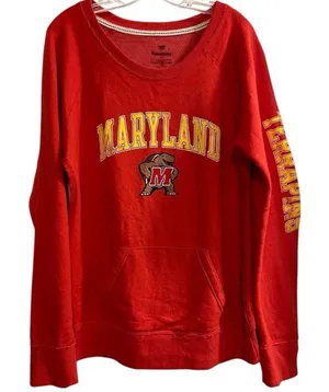 Maryland‎ Terrapins Fanatics Women’s XL Red Pullover Sweatshirt thumbnail 1