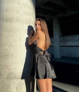 Zara little black dress mini halter flowy tied bow open back evening party cocktail thumbnail 9
