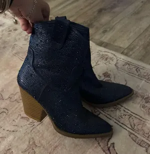 Rhinestone cowgirl booties Blue Size 7.5 thumbnail 1