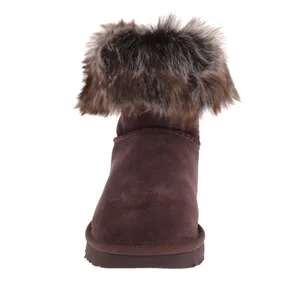 UGG Australia Brown Suede Faux Fur Cuff Winter Boots Womens 10 thumbnail 3