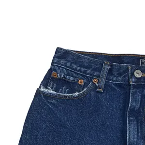 Abercrombie & Fitch Women's Annie High Rise Blue Denim Size 25/2 2.5" Distressed thumbnail 4