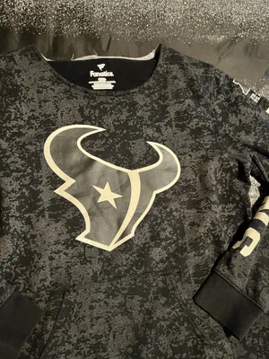 Womens M Fanatics Houston Texans NFL Tonal Gray Camo Pullover Sweatshirt thumbnail 5