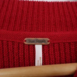 Free People Sweater Womens XS Easy Street Red Oversized Ribbed Knit Excellent thumbnail 3