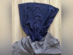 Market & Spruce Short Sleeve Gingham Maxi Dress Navy Small NWT STITCH FIX thumbnail 15
