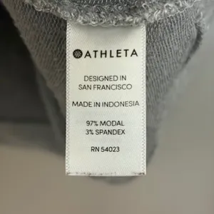 Athleta Gray Modal Crossover Tulip Hem Raglan Long Sleeve Sweatshirt Small thumbnail 5