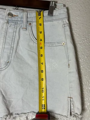 Wild Fable Cutoff High Waist Light Wash Jean Shorts Size 6 thumbnail 7