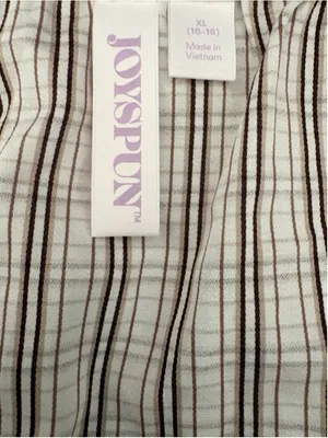 Joyspun Plaid Cami Sleep Top Beige Brown Women's Size XL NWT thumbnail 8